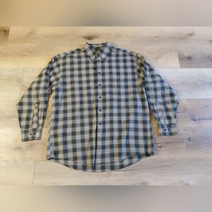 Arrow Men's Casual Plaid Shirt - Green Sz L